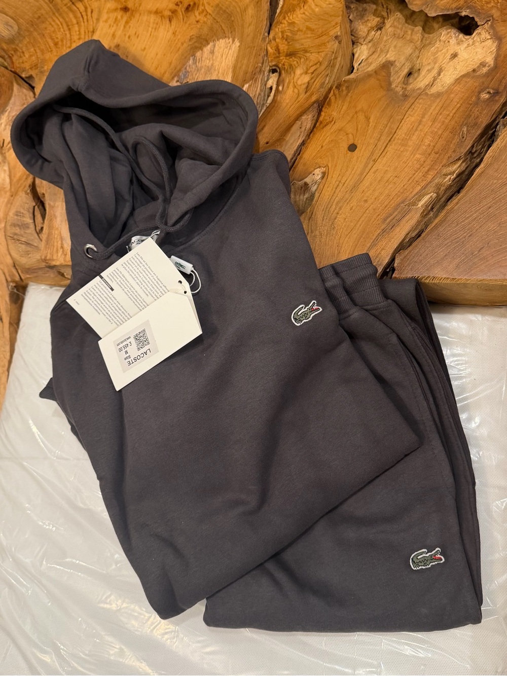 Lacoste Charcoal Hoodie and Joggers Set